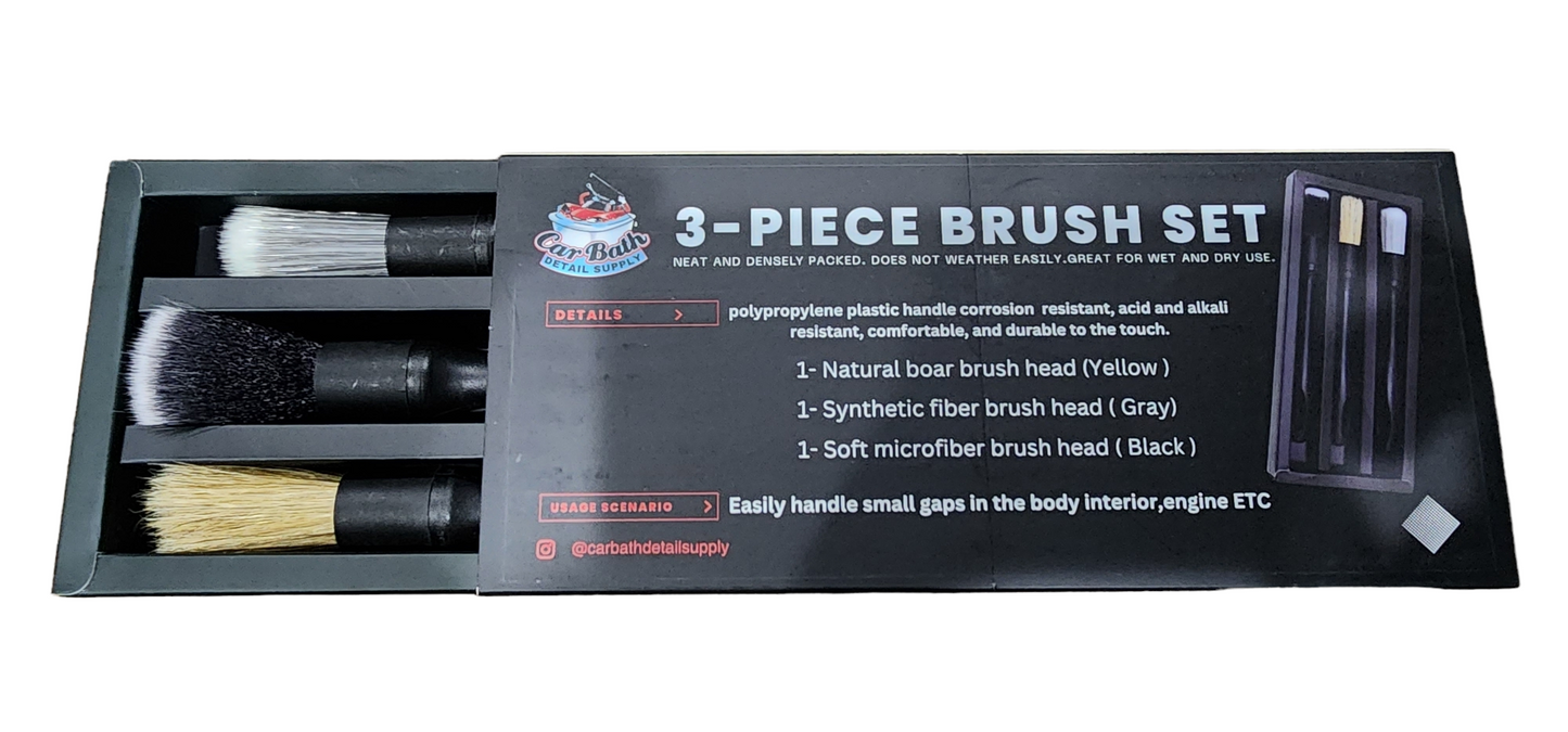 3pcs Car Detailing Brushes Set Soft Auto Detailing Brush