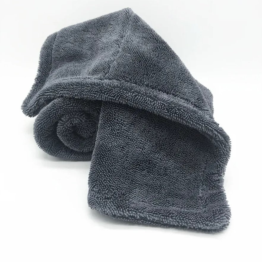 16"X16" Microfiber car drying towel. Twisted Loop 1400 GSM - 1 pack.